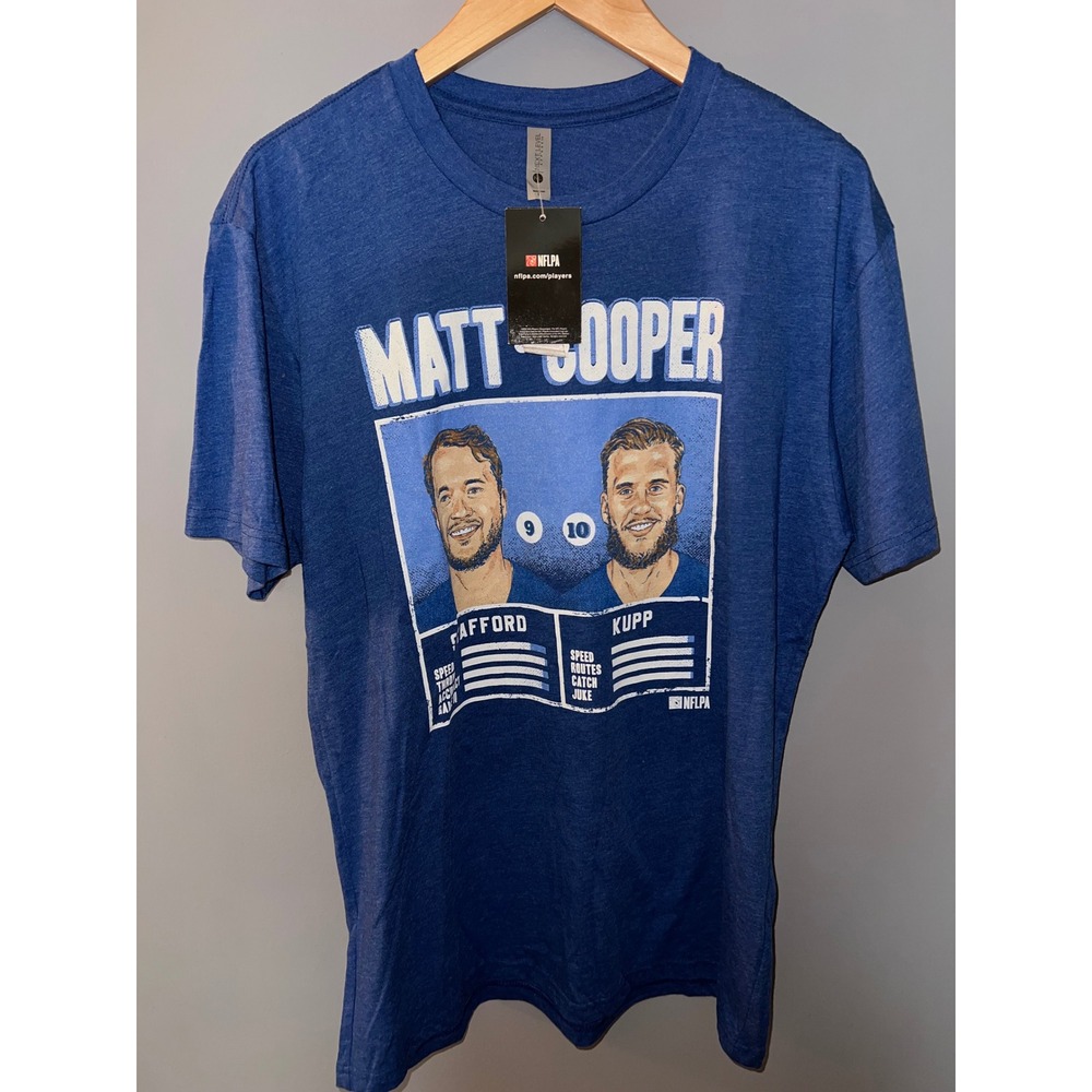 500 Level Los Angeles Rams Matt Cooper Stafford Kupp NFLPA T-Shirt Blue Large NW